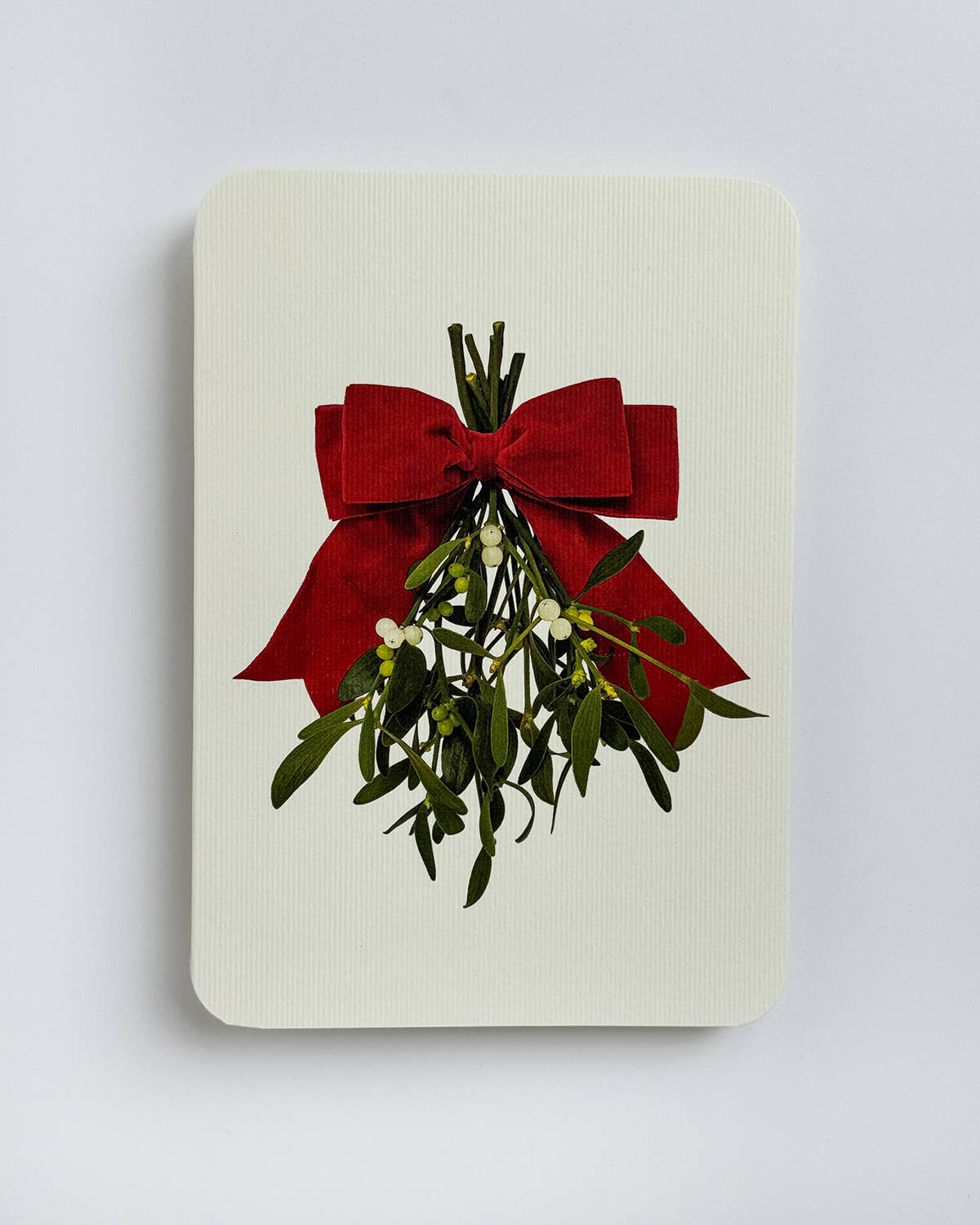 Mistletoe Bow Christmas Card  