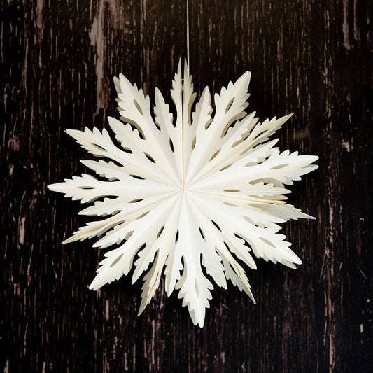 Vela White Paper Snowflake Wall Decoration - 30cm