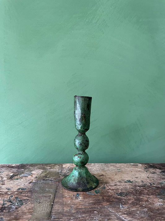 Verdigris Candle Holder / Large