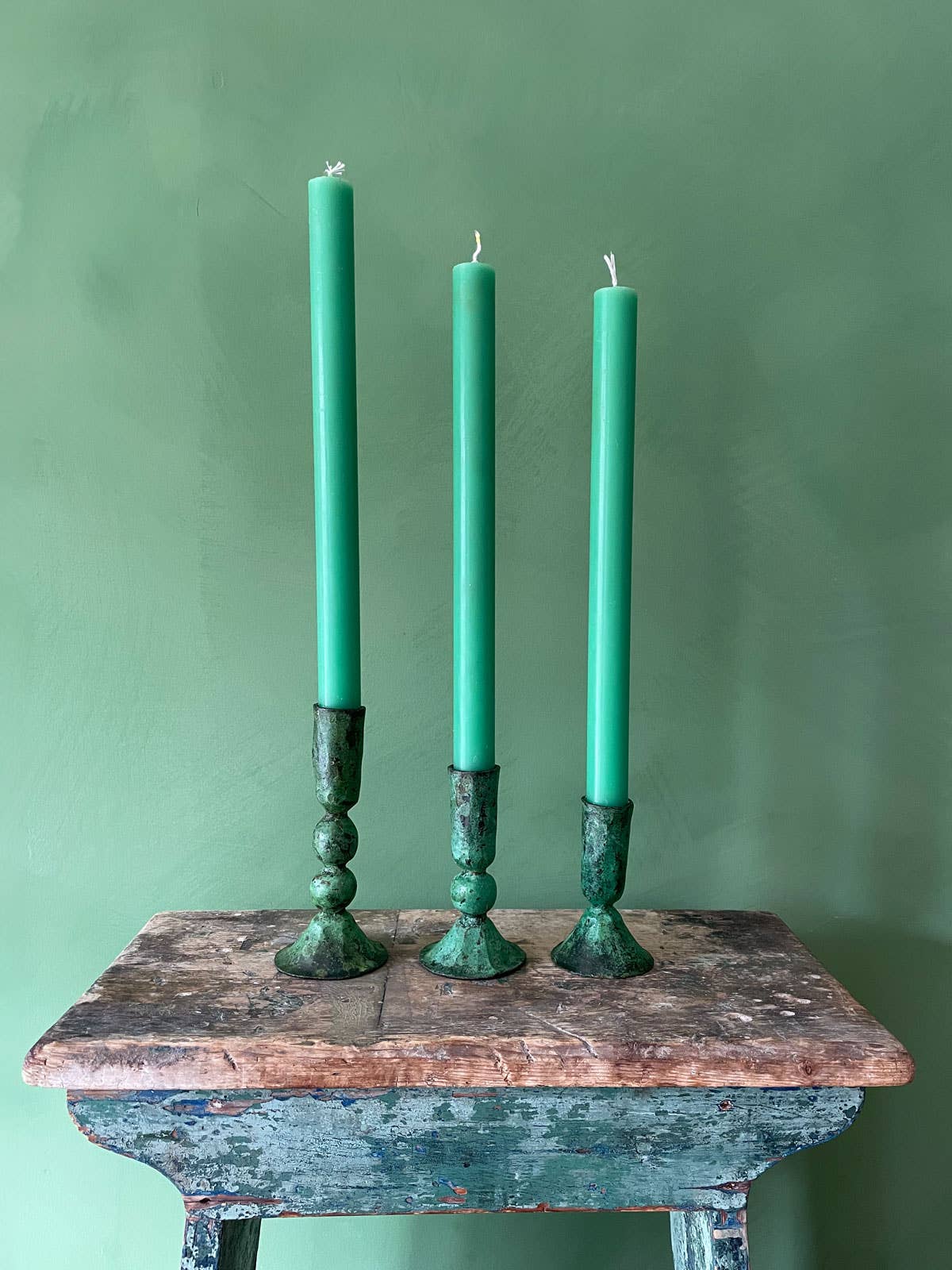 Verdigris Candle Holder / Small