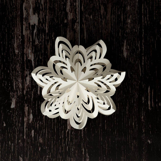 Tacca Snowflake White Paper Decoration - 30cm