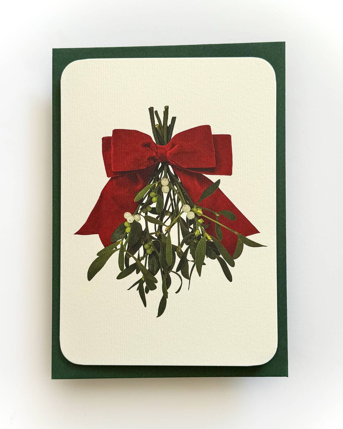 Mistletoe Bow Christmas Card  