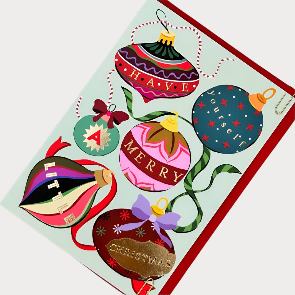 Christmas Bauble Foiled Card