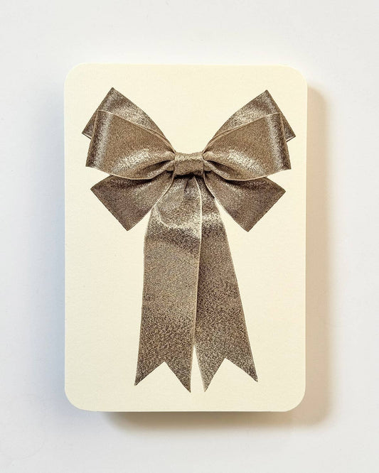 Silver Bow Notecard 