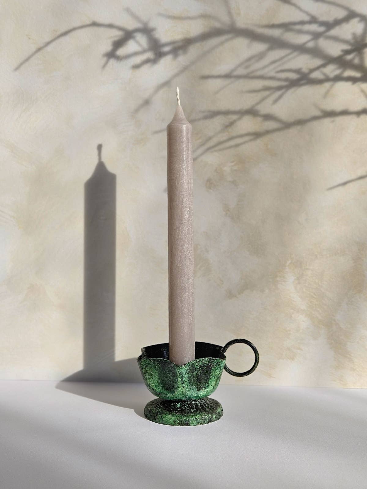 Vintage Moss Candle Holder