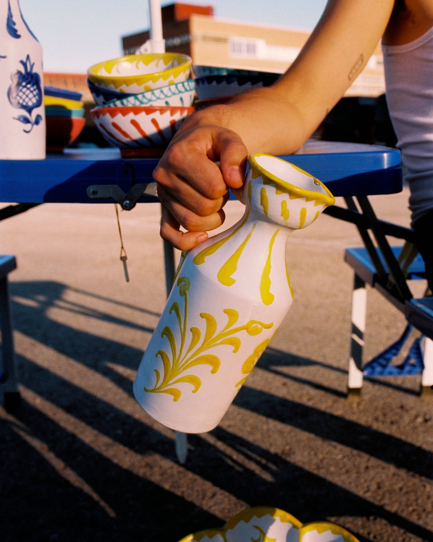 Traditional Narrow Pitcher / Blue