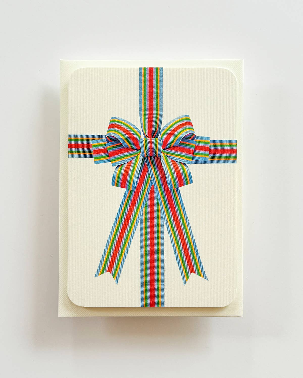 Candy Stripe Bow Notecard