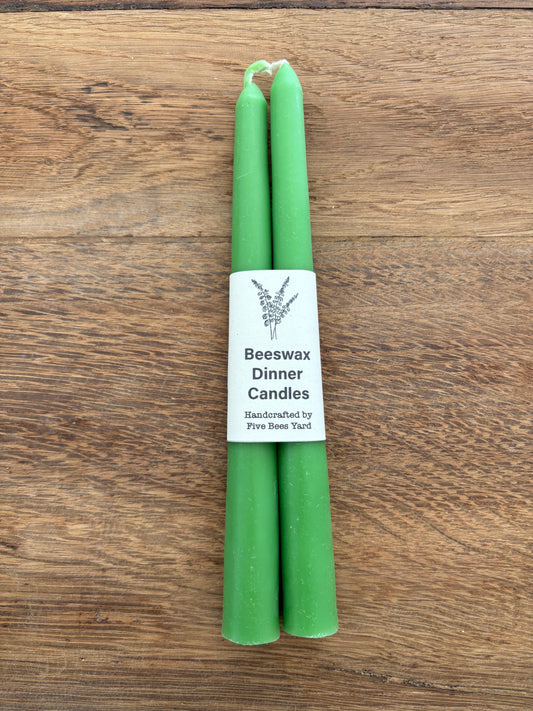 Tapered Dinner Candles / Fresh Green (18cm)