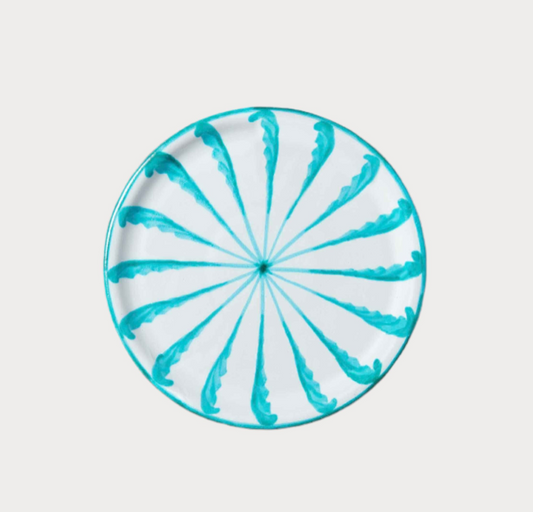 Candy Cane Side Plate / Turquoise