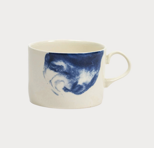 Creamware Mug / Indigo Storm