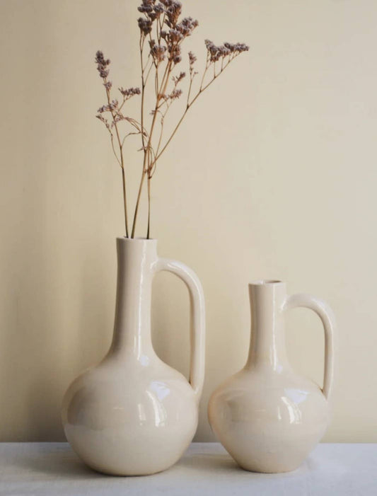 Jug-Style Vase / Honeyed White