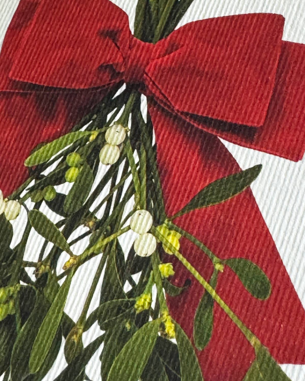 Mistletoe Bow Christmas Card  