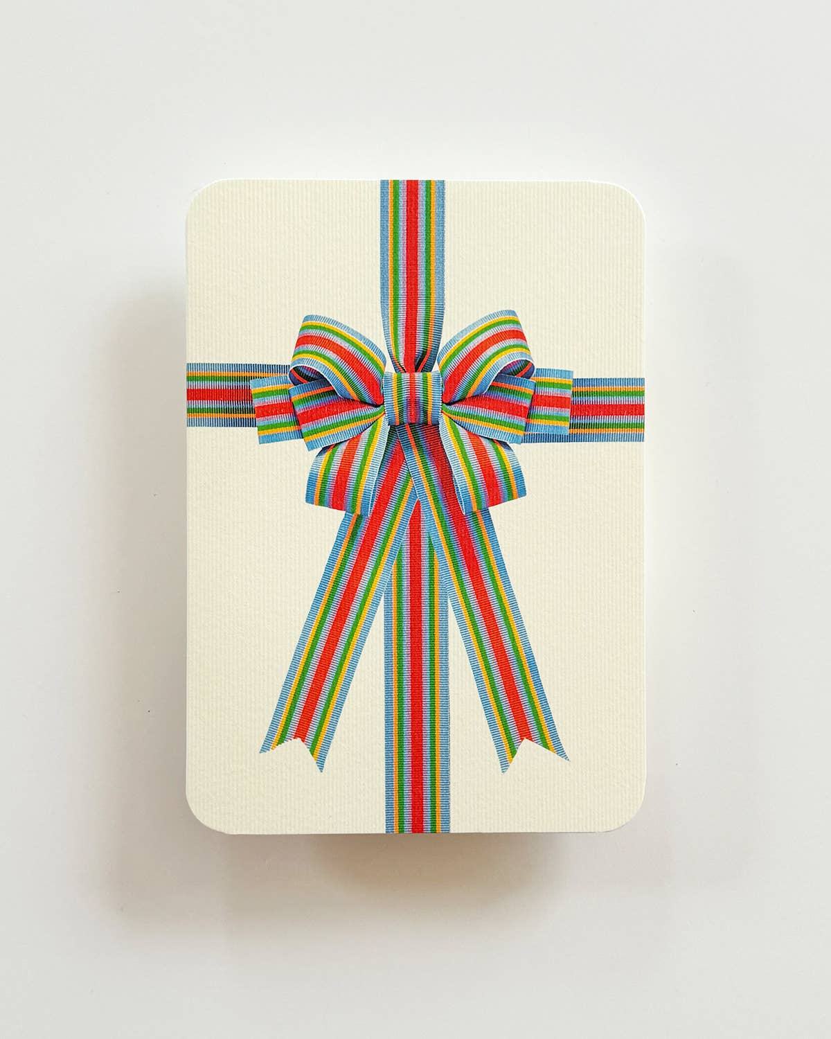 Candy Stripe Bow Notecard